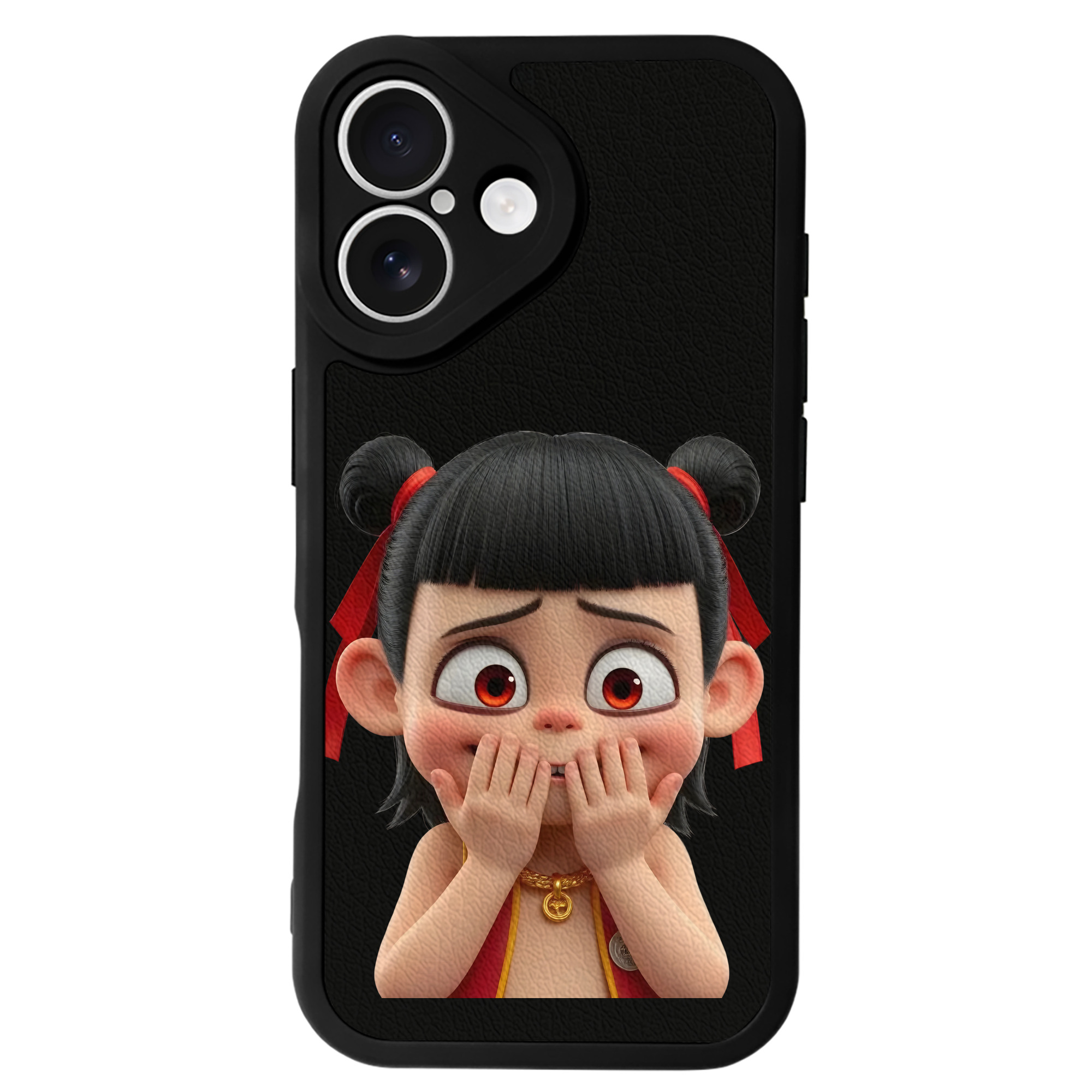 （画像用） Ne Zha 2 ナタ 魔童の大暴れ 【iPhone 16シリーズ対応】シリコンスマホケース（レザー調） 材質：シリコン
